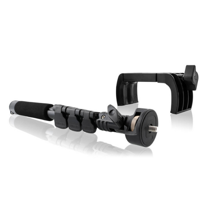 Tramex Flooring Assessment Kit - FAK: Image showing the extension handle and bracket designed for use with the ME5 and CME5 moisture meters, featuring a sturdy build and ergonomic design for enhanced measurement capability.