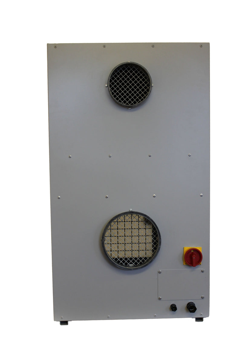 Ebac DD700+ Industrial Desiccant Dehumidifier control panel and ducting