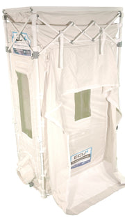 ECU4 Sidewall Flange zipped onto an ECU4 (sold separately) as an anteroom with a windowed door and floor skirt