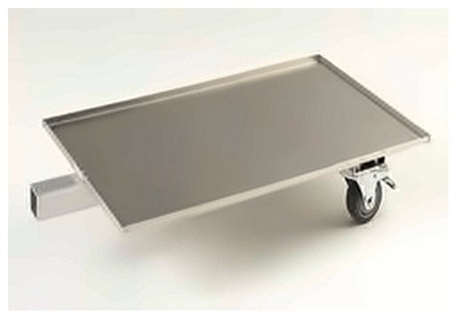ECU4 Tow Cart aluminum tray with locking caster and hitch arm
