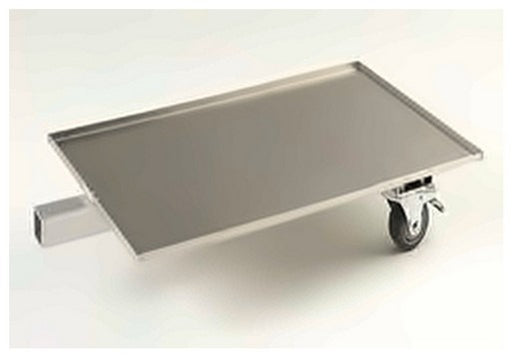 ECU4 Tow Cart aluminum tray with locking caster and hitch arm