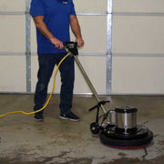 edic saturn 17 inch buffer machine in action low speed for precision cleaning.