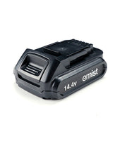 EMist 14.4V lithium ion battery viewed from the release latch side