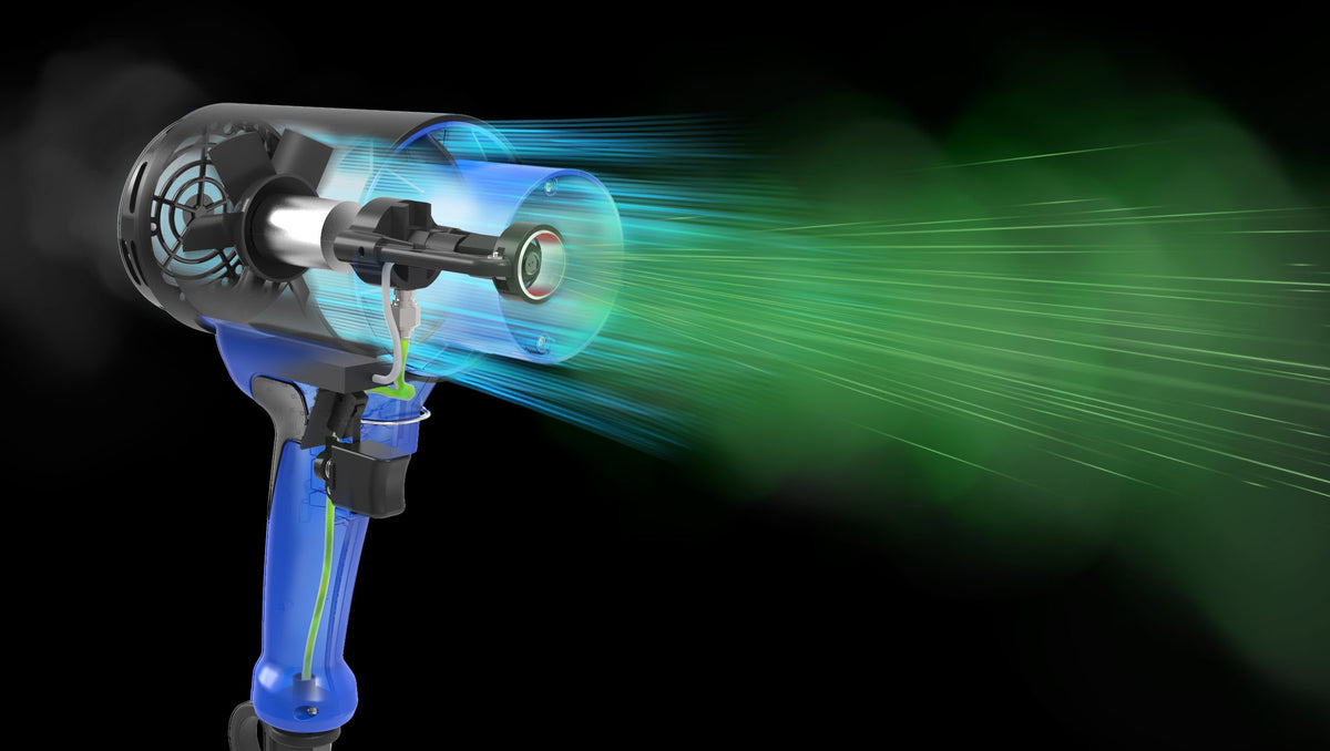 Inside the charging spray wand