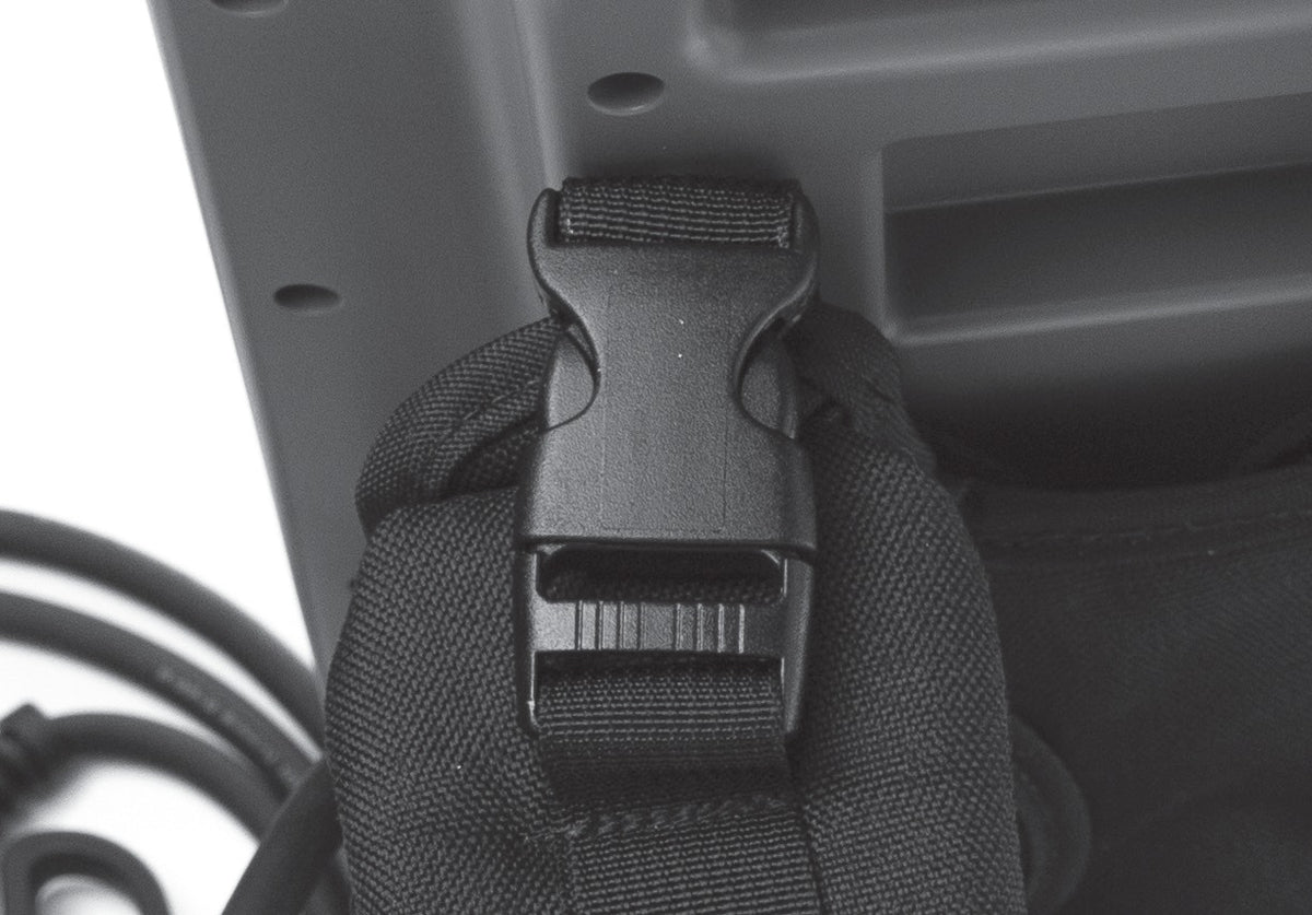 Buckles that lock to the pack