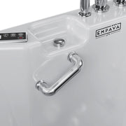 Empava EMPV-54WIT08 jet control panel and chrome grab handle on the tub rim