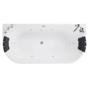 Empava EMPV-59AIS06 top view with headrests at both ends and center drain