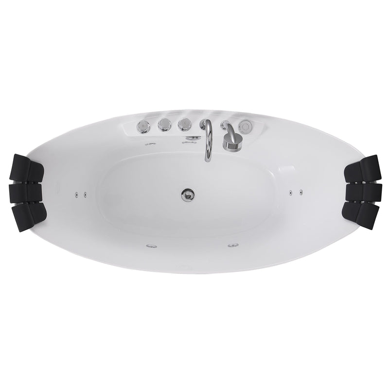 Empava EMPV-59AIS11 top view showing symmetrical jets and center drain