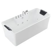 Empava EMPV-59AIS15 rectangle whirlpool tub, three-quarter view, white background
