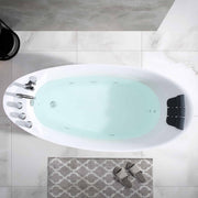 Empava EMPV-67AIS02 filled tub from above on white tile