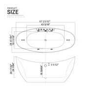 Empava EMPV-67AIS10 dimension drawing, top and side views