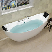 Empava EMPV-67AIS10 filled tub from a raised angle