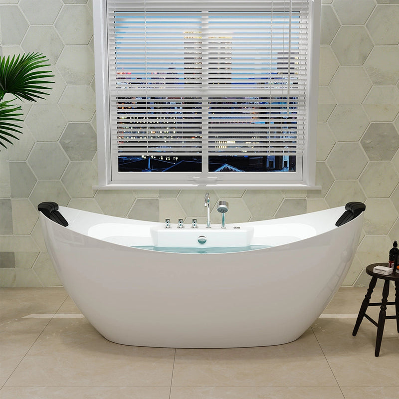Empava EMPV-67AIS10 in a hex-tiled bathroom with a window