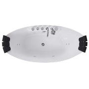 Empava EMPV-67AIS10 top view with two headrests and center drain