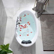 Empava EMPV-67AIS13 filled tub with petals, overhead view