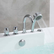 Empava EMPV-67AIS16 chrome faucet, hand shower and overflow close-up