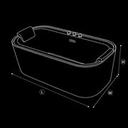 Empava EMPV-67DM01 line drawing marking length, width and height