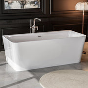 Empava EMPV-67FT1516 three-quarter view with floor-mounted faucet