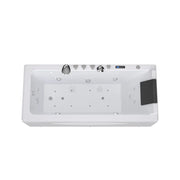 Empava EMPV-67JT351LED top view showing water and bubble jets and headrest