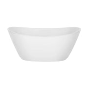 Empava EMPV-69FT1603 oval freestanding soaking tub, front view, white background