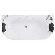 Empava EMPV-71AIS08 top view with headrests at both ends and center drain