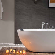 Empava EMPV-71AIS14 faucet end with chrome fixtures and candles