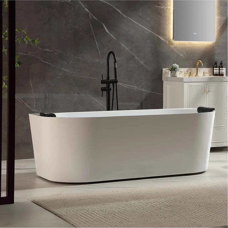 Empava EMPV-71AIS35-BK side view beside a vanity