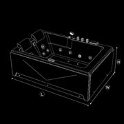 Empava EMPV-71JT618L line drawing marking length, width and height