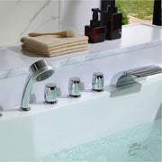 Empava EMPV-71JT618L chrome hand shower, valves and waterfall spout
