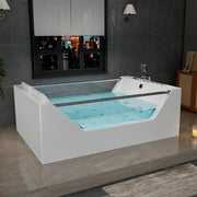 Empava EMPV-71PRO01 glass-sided freestanding tub, angled view