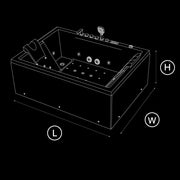 Empava EMPV-71PRO02 line drawing marking length, width and height