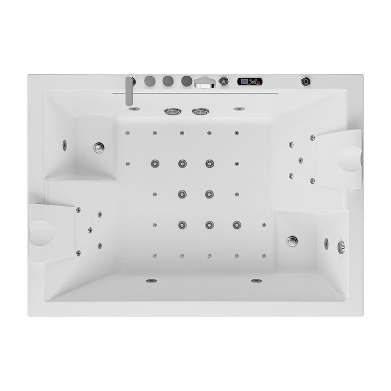Empava EMPV-71PRO02 top view with water and air jets and headrests