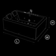 Empava EMPV-71PRO04 line drawing marking length, width and height