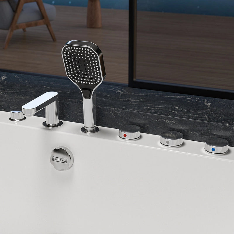 Empava EMPV-71PRO04 faucet, hand shower and rim valves