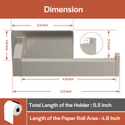 Empava EMPV-BAS05 dimension chart: overall length, 4.8" roll area, 3.5" plate