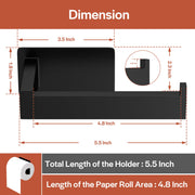 Empava EMPV-BAS06 dimension chart: overall length, 4.8" roll area, 3.5" plate