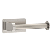 Empava EMPV-BAS10 brushed nickel round toilet paper holder, front view, white background