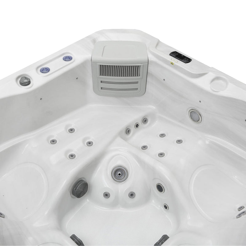 Empava EMPV-SPA3528 interior corner with filter, jets and controls