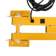 fa 300k warehouse dock trailer fan with wall mount arm power outlet.
