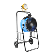 fa 300k6 blue warehouse dock trailer fan with mobile trolley main image.