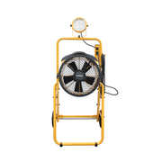 fa 300k6 yellow warehouse dock trailer fan with mobile front view.