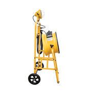 fa 300k6 yellow warehouse dock trailer fan with mobile left side view.