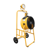 fa 300k6 yellow warehouse dock trailer fan with mobile trolley main image.