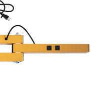 fa 420k2 warehouse dock trailer fan with wall mount arm power outlets.