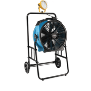 fa 420k6 blue warehouse dock trailer fan with mobile trolley main image.