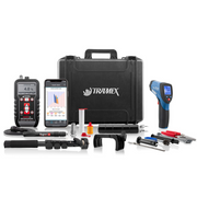 Tramex Flooring Inspector Kit - FIK A detailed image of the Tramex Flooring Inspector Kit, showcasing its components including the moisture meter and additional accessories, designed for assessing the moisture content in various flooring materials.
