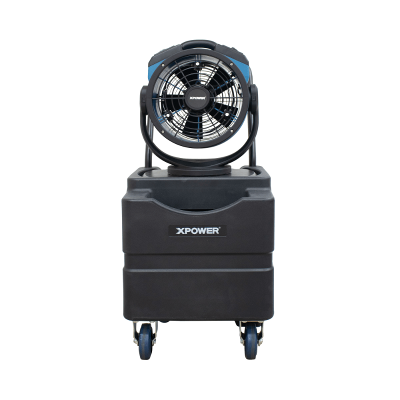 fm 68wk misting fan with water tank front view.