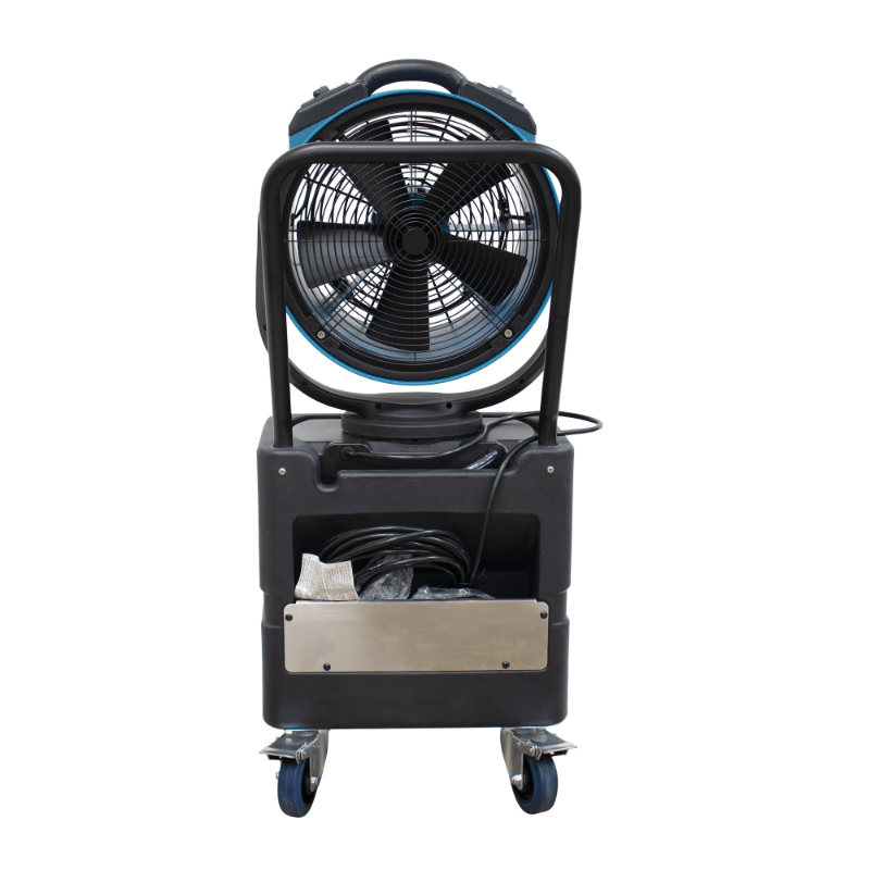 fm 88wk misting fan with water tank back view.