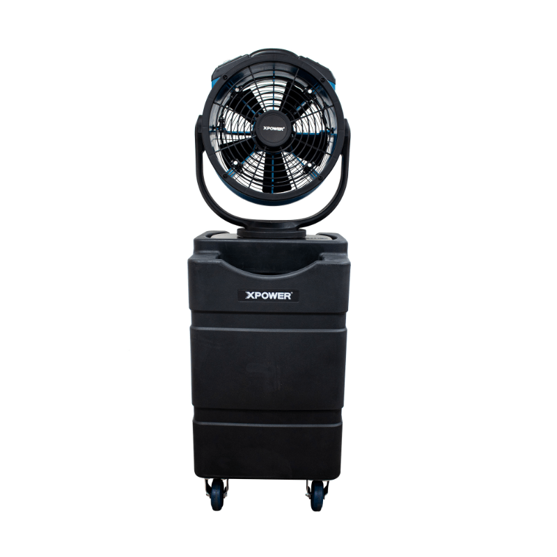 fm 88wk2 misting fan with water tank front view.