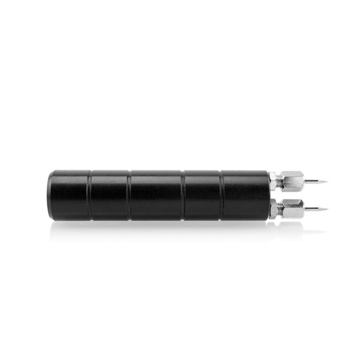 Tramex Flooring Inspection Master Kit X - FMK-X Hand-held pin probe with a square design, featuring two metal pins for precise moisture measurement in various flooring materials.
